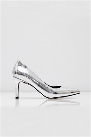 Gümüş ayna İnce Topuklu Kadın Ayakkabı 170Y