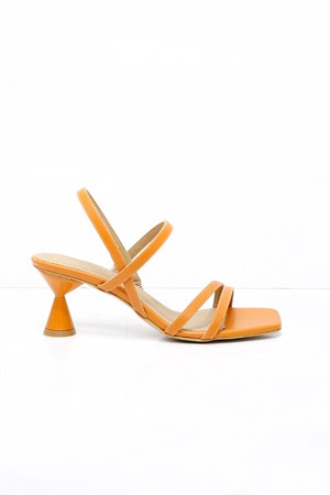 Orange Topuklu Kadın Sandalet 823