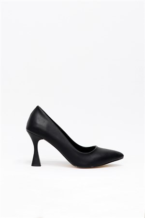 Siyah Stiletto Topuklu Ayakkabı MR342