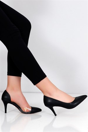 Siyah Topuklu Kadın Stiletto Ayakkabı 74